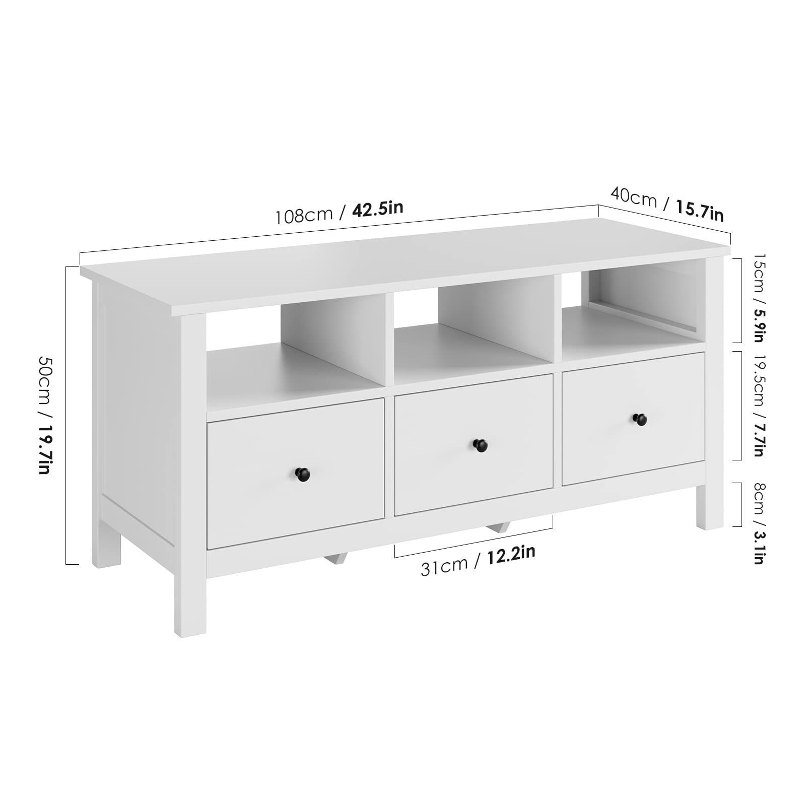 forehill-tv-cabinet-lowboard-tv-schrank-wei-mit-schubladen image 3
