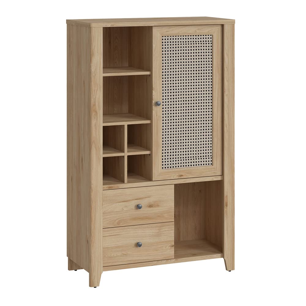 lomadox-wohnzimmer-highboard-eiche-wiener-geflecht-89-cm image 4