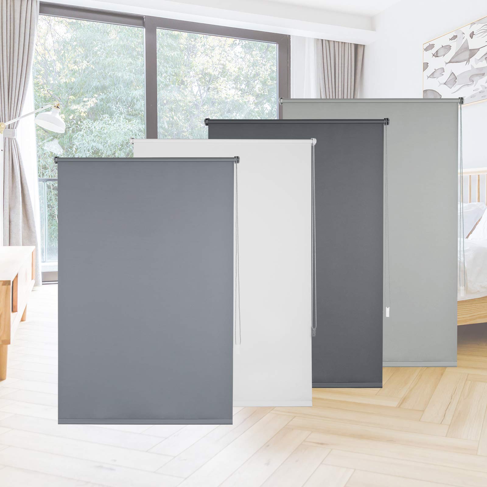 eugad-wohnaccessoires-thermorollo-75x160-verdunklungsrollo-dunkelgrau image 3