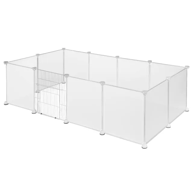 eugad-freigehege-kaninchen-weiss-mit-t-r-laufstall-pp image 1