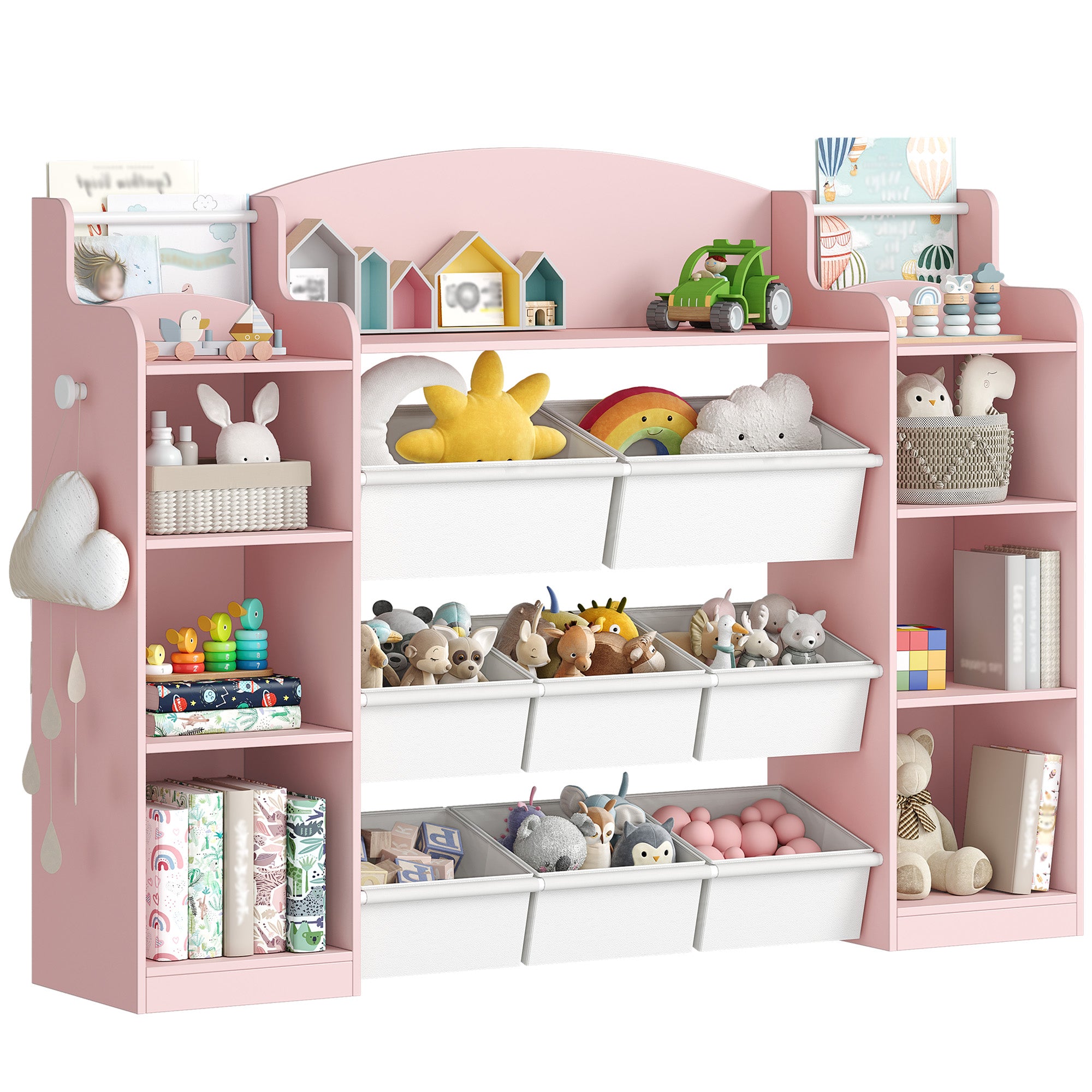 hzuaneri-living-room-kinderregal-kb43030w-rosa-140cm-8-boxen image 1