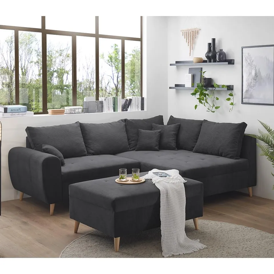 lomadox-wohnzimmer-ecksofa-l-form-anthrazit-mit-hocker image 1