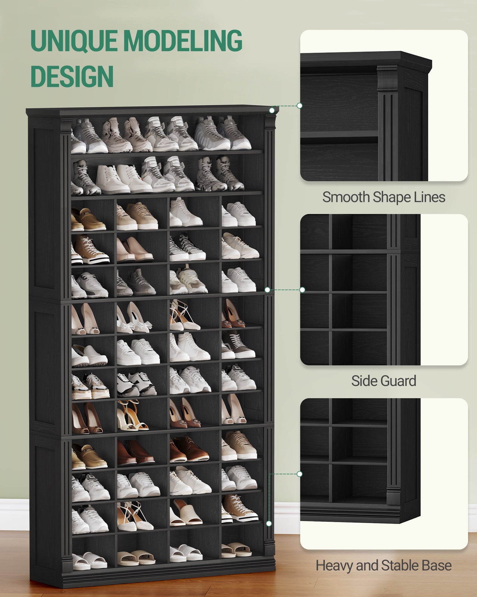 hzuaneri-sr41004x-schuhschrank-schwarz-13-f-cher-52-paare image 4