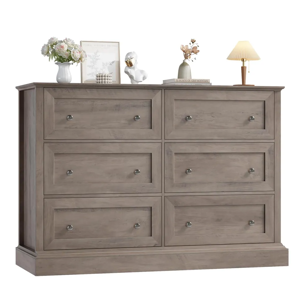 forehill-kommode-120cm-6-schubladen-holz-sideboard-antik image 1
