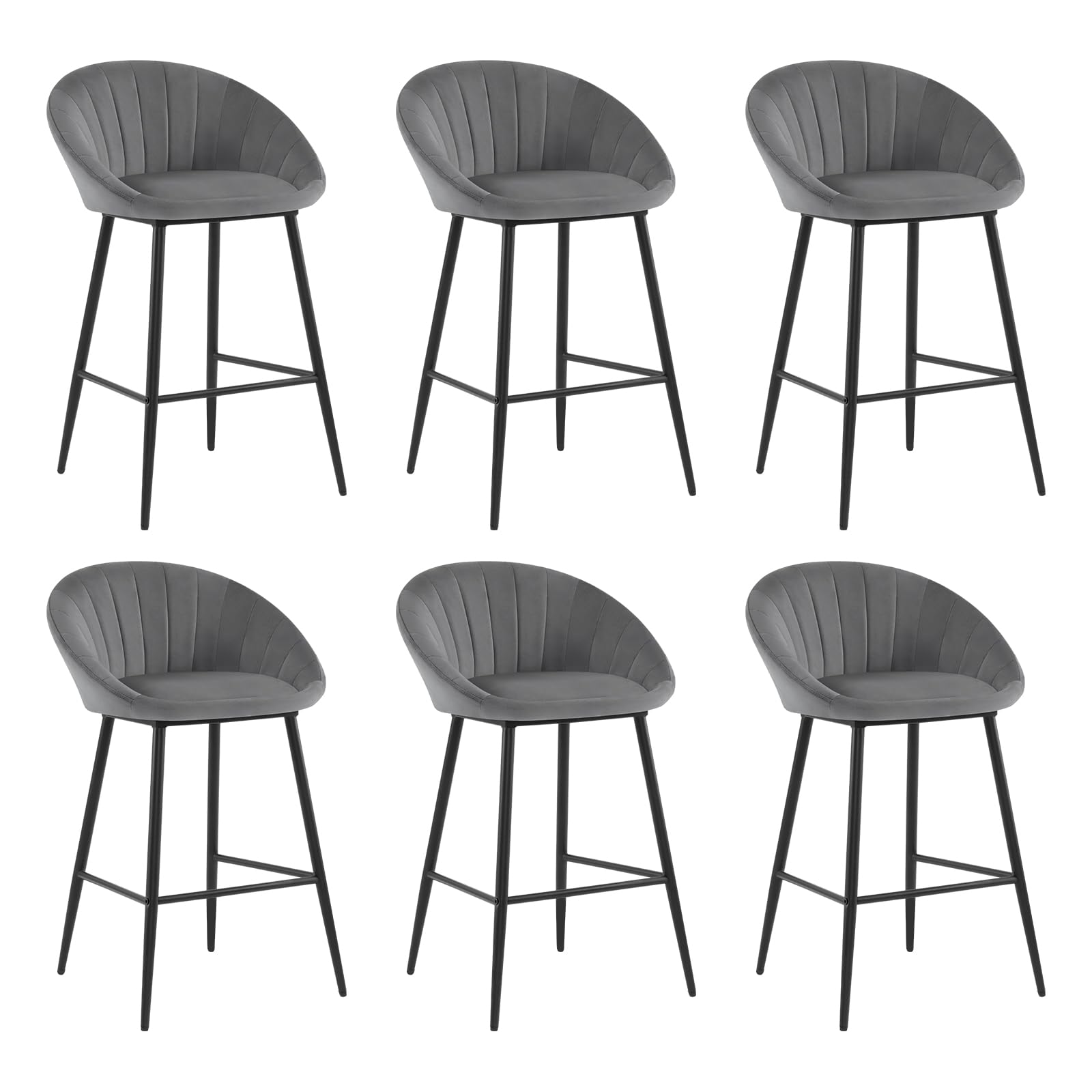 eugad-1079by-6-barhocker-samt-dunkelgrau-6er-set-mit-lehne image 1