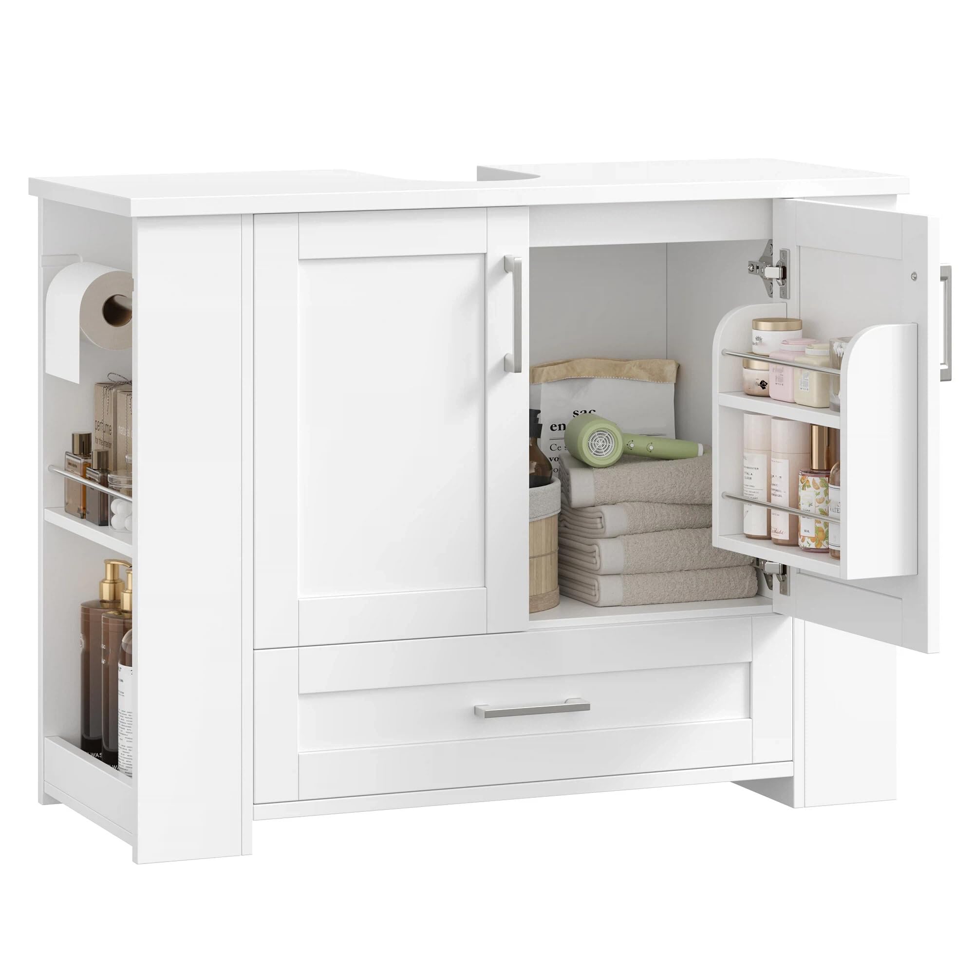 forehill-bathroom-vanity-unit-waschbeckenunterschrank-80cm-wei image 1