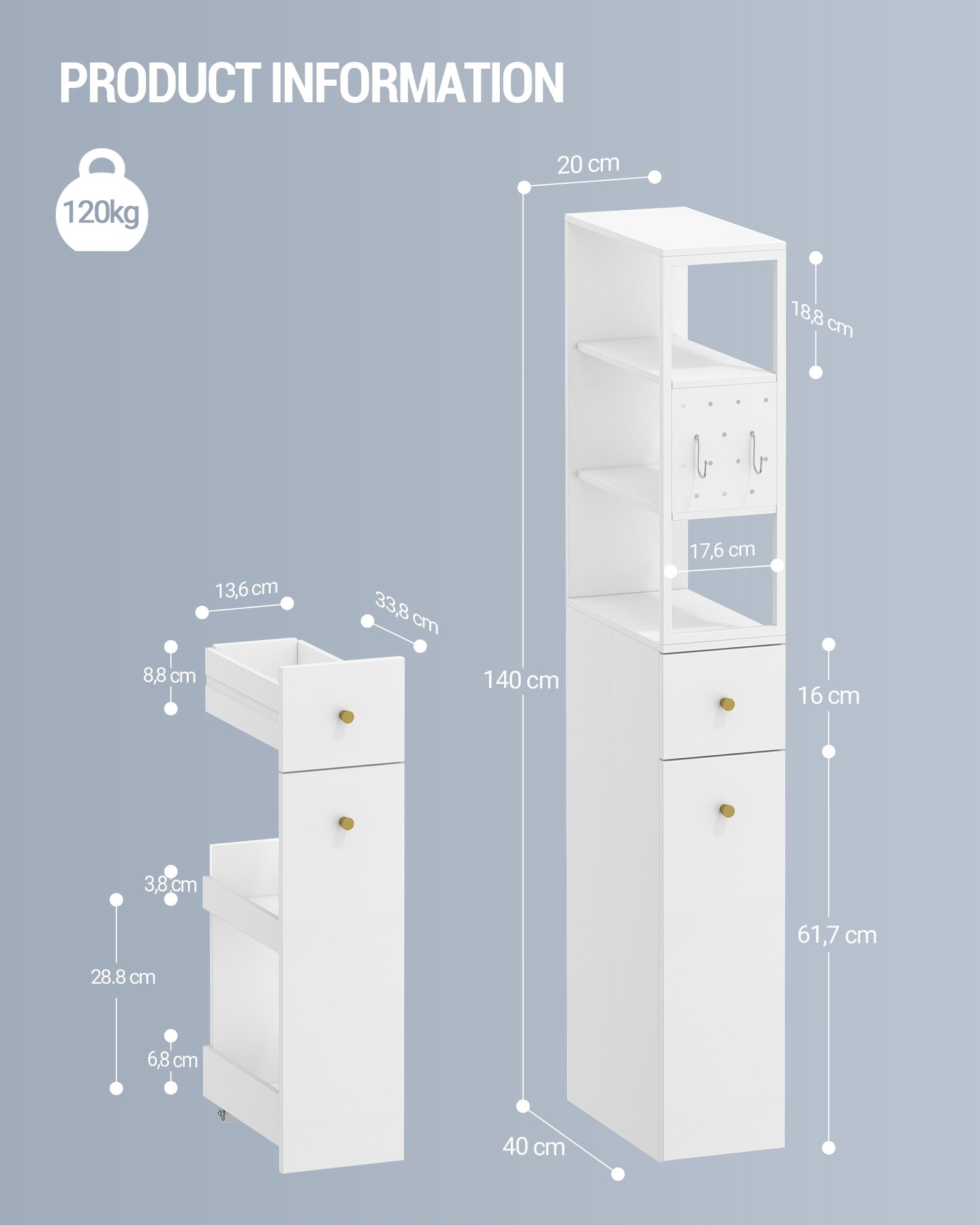 hzuaneri-bathroom-bc32003w-badezimmerschrank-wei-40x20x140 image 8