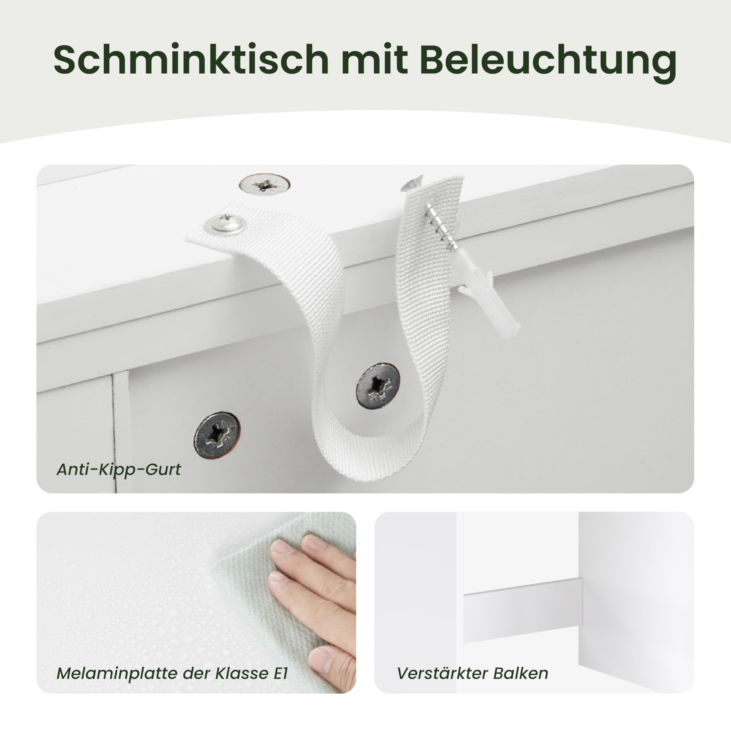 eugad-schminktisch-mit-beleuchtung-hocker-wei-90x40-cm image 5
