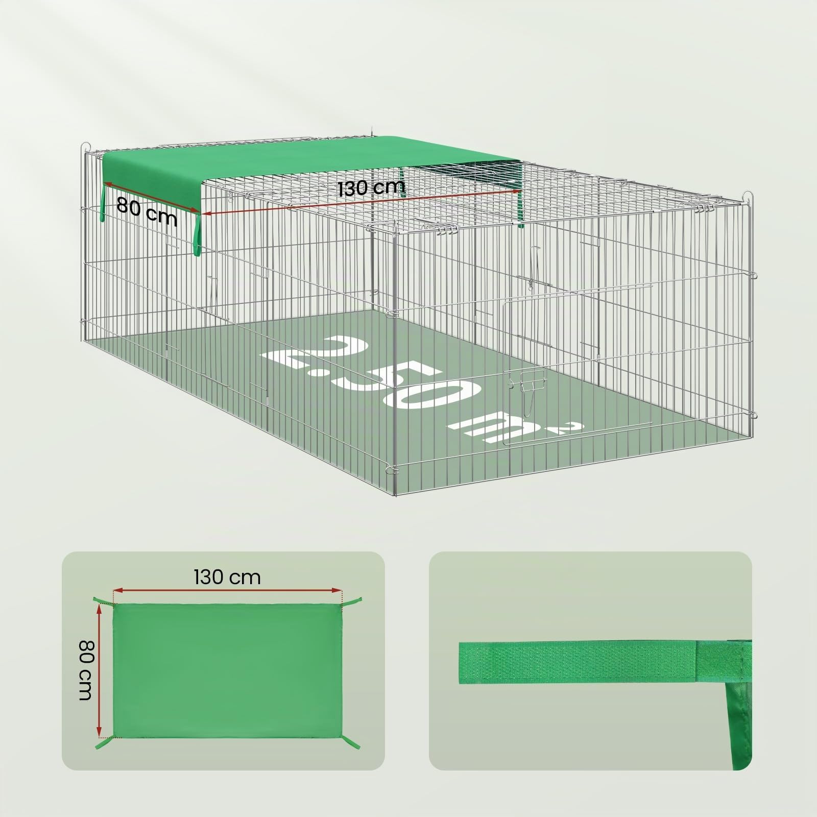 eugad-216x116x65-freilaufgehege-kaninchen-draussen-mit-sonnendach image 3