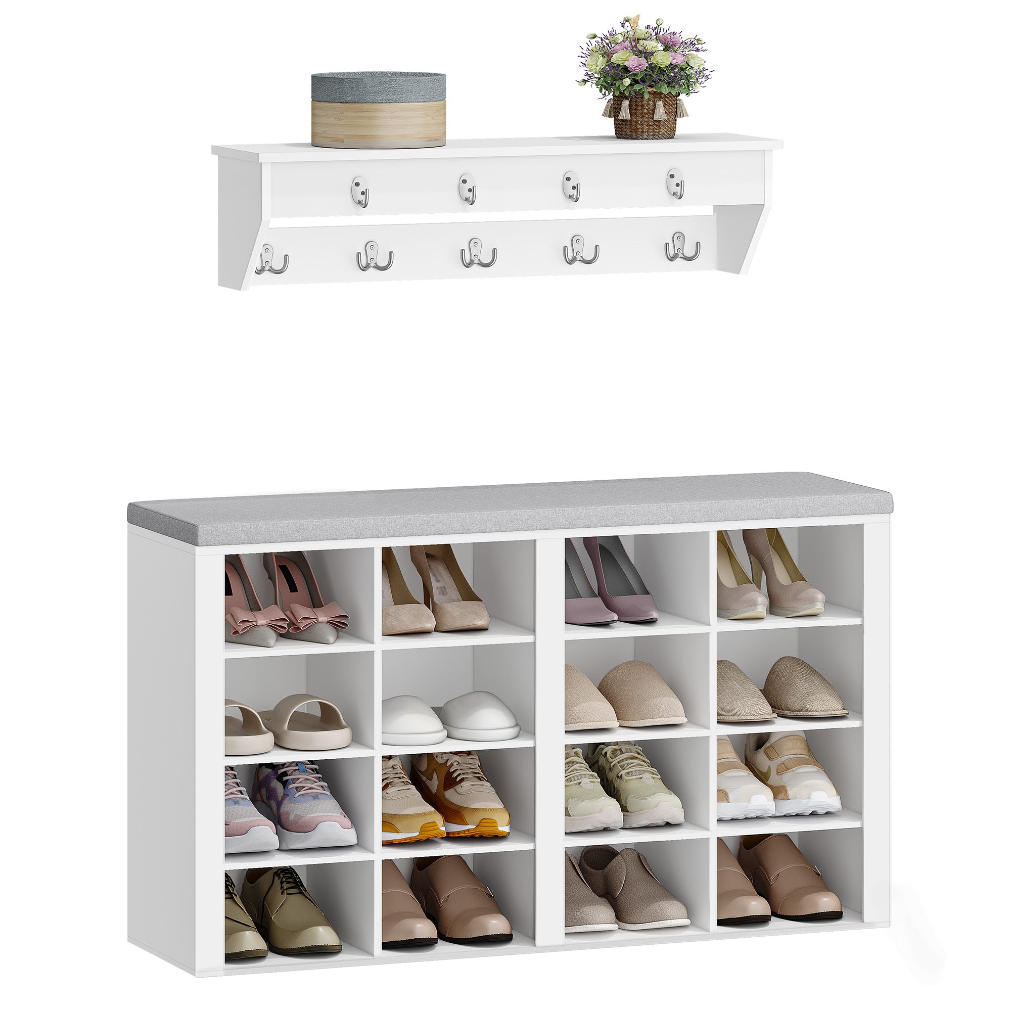 hzuaneri-living-room-ht56603gy-garderobe-mit-schuhbank-wei-grau image 2