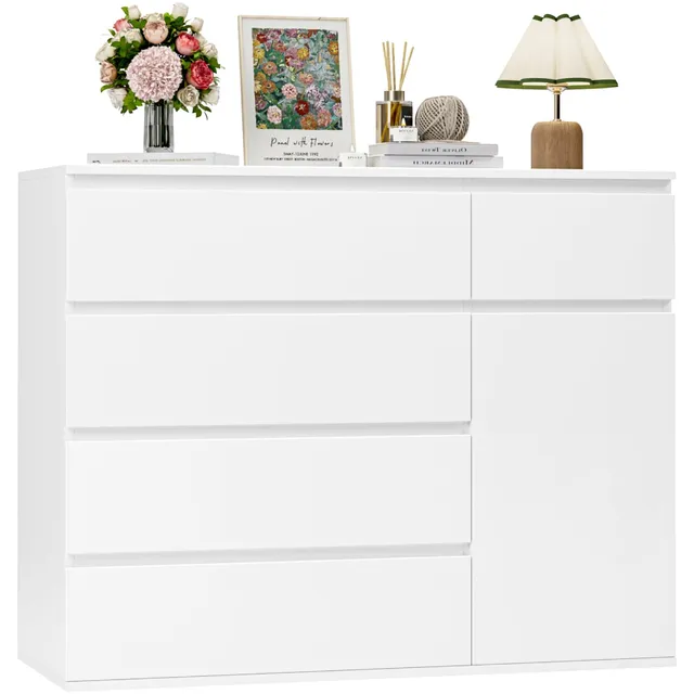 forehill-kommode-wei-mit-schubladen-t-ren-100x40cm-holz image 1