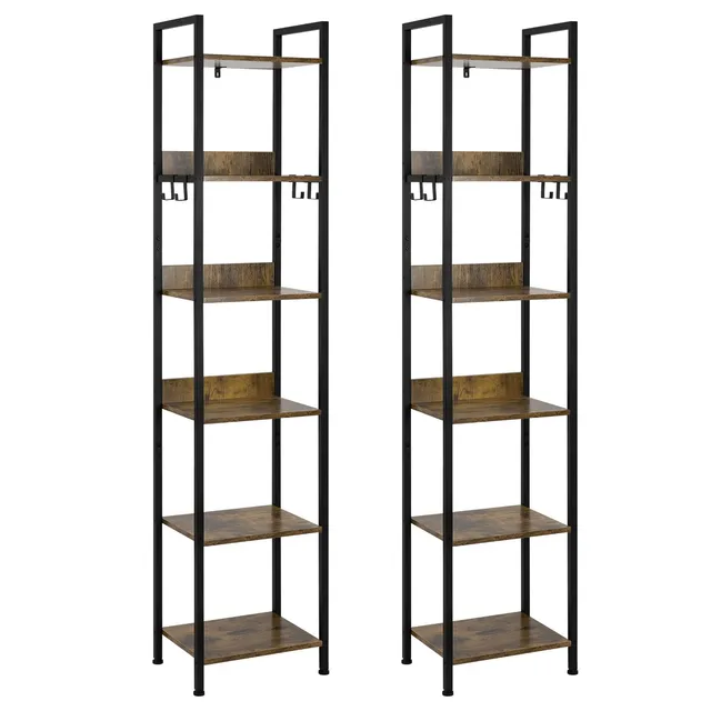 eugad-b-cherregal-2er-set-industrial-schwarz-40x30x187cm image 1