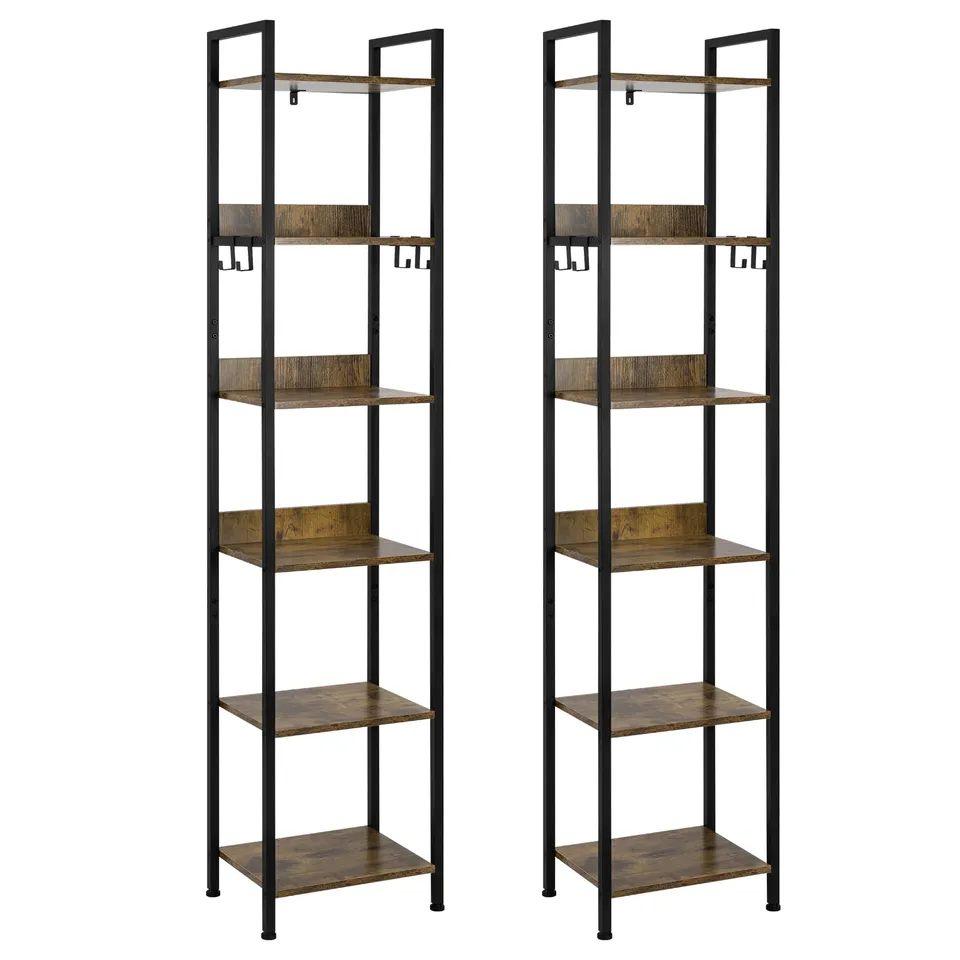 eugad-b-cherregal-2er-set-industrial-schwarz-40x30x187cm image 1