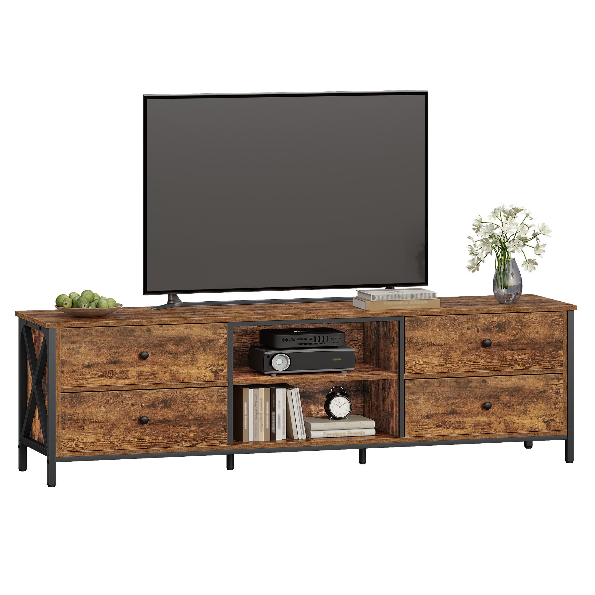 hzuaneri-tv17801b-tv-schrank-vintagebraun-schwarz-178-cm image 1
