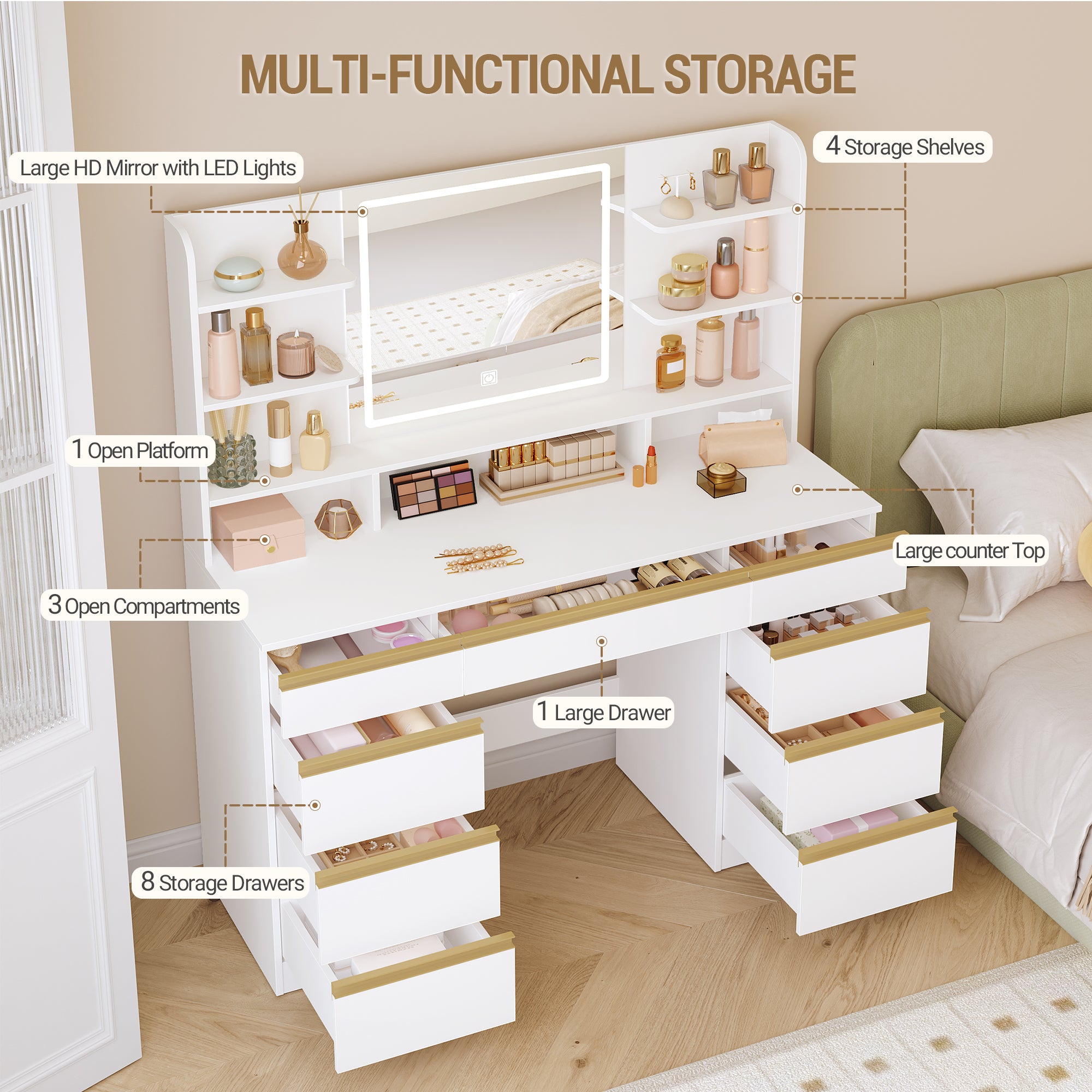 hzuaneri-bedroom-schminktisch-wei-led-9-schubladen image 8