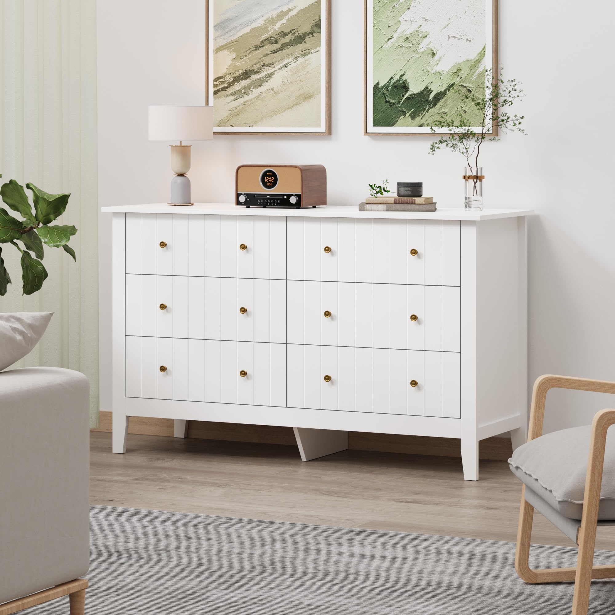 forehill-kommode-wei-6-schubladen-133cm-landhausstil image 5