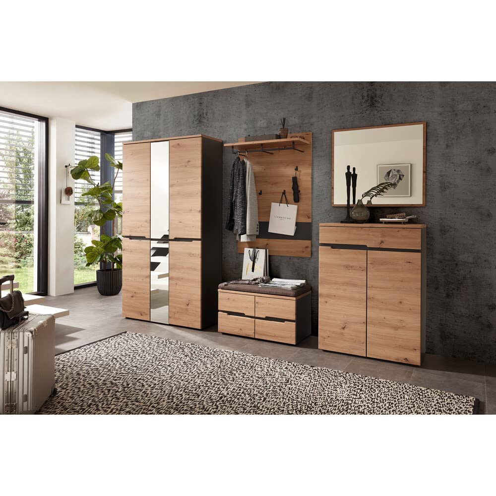 lomadox-flur-garderobenschrank-105-cm-artisan-eiche-spiegel image 6