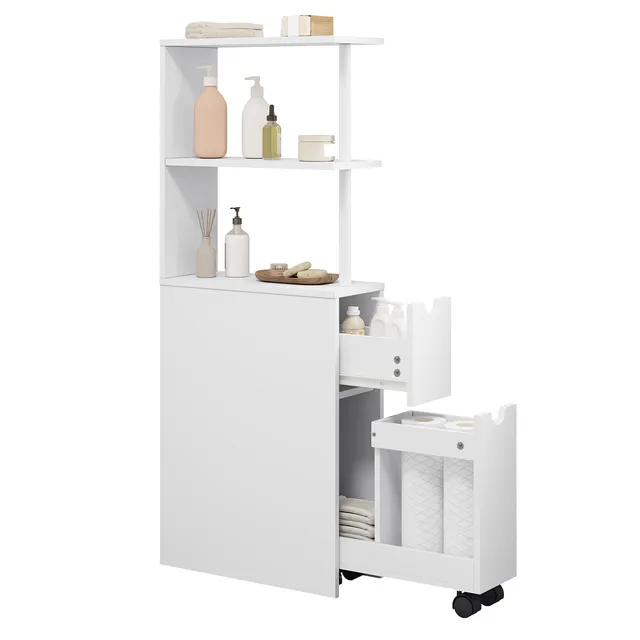 eugad-aufbewahrung-nischenschrank-badschrank-wei-mit-rollen-schmal image 1