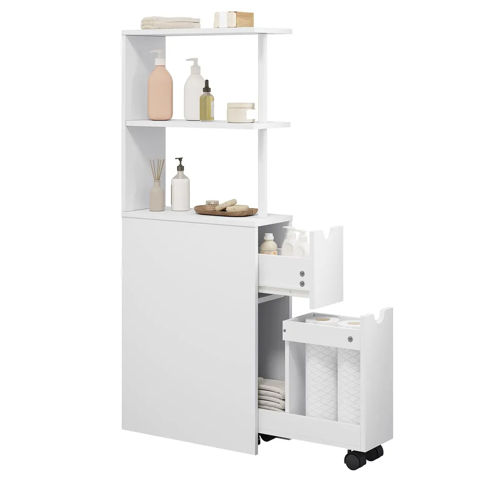 eugad-aufbewahrung-nischenschrank-badschrank-wei-mit-rollen-schmal image 1