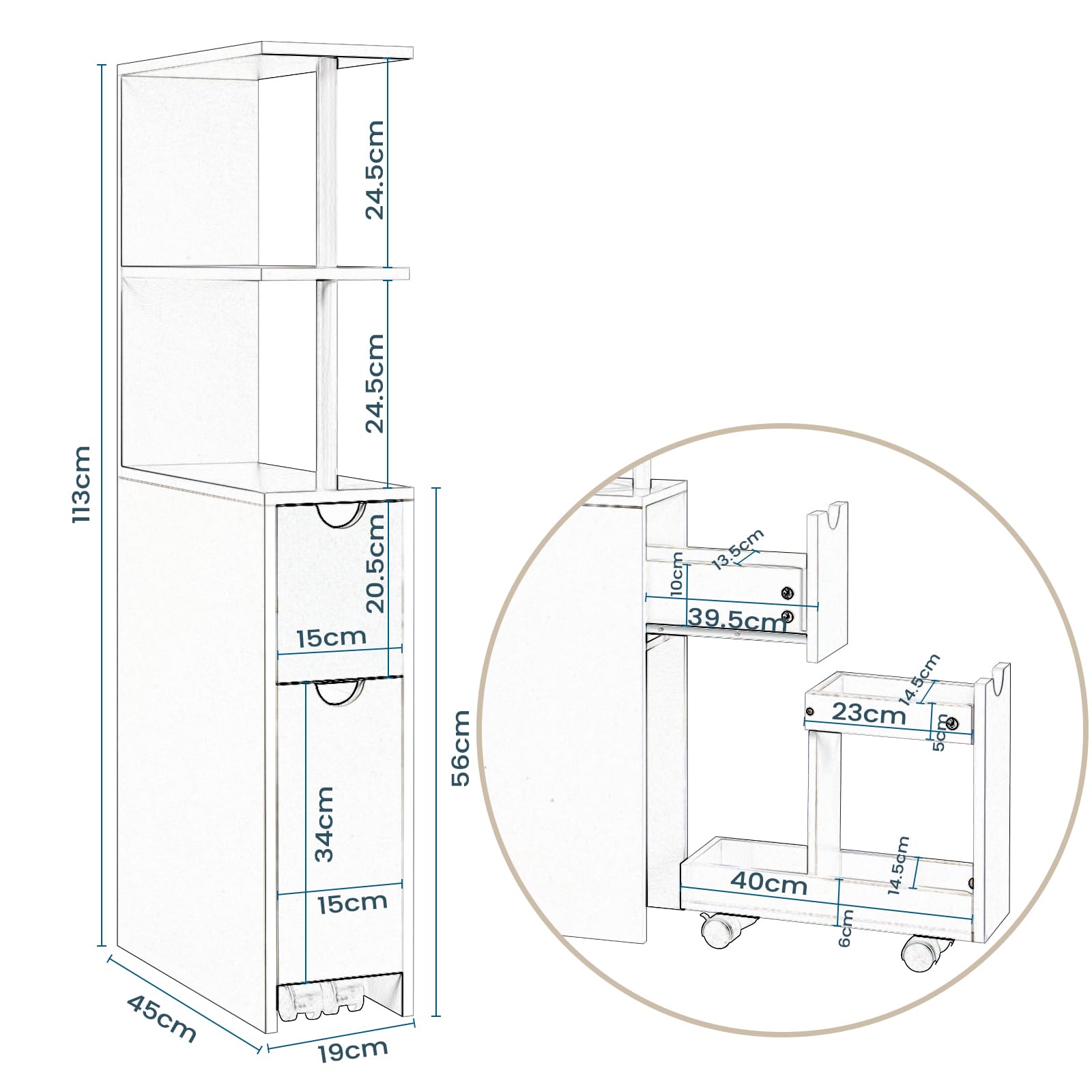 eugad-aufbewahrung-nischenschrank-badschrank-wei-mit-rollen-schmal image 3