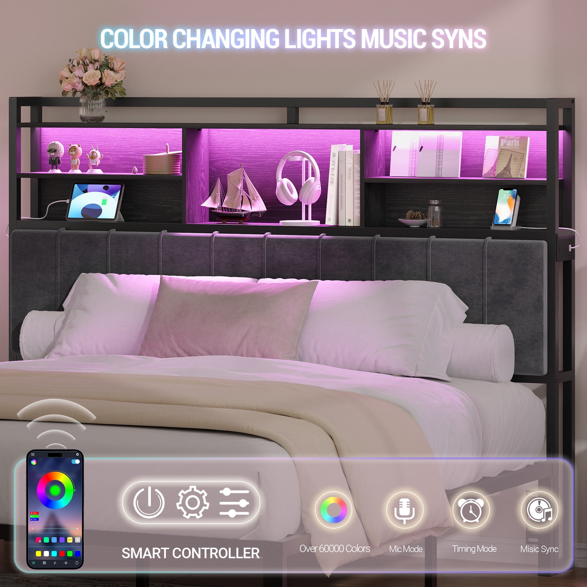hzuaneri-bedroom-kopfteil-king-size-samt-schwarz-mit-led-und-steckdose image 4