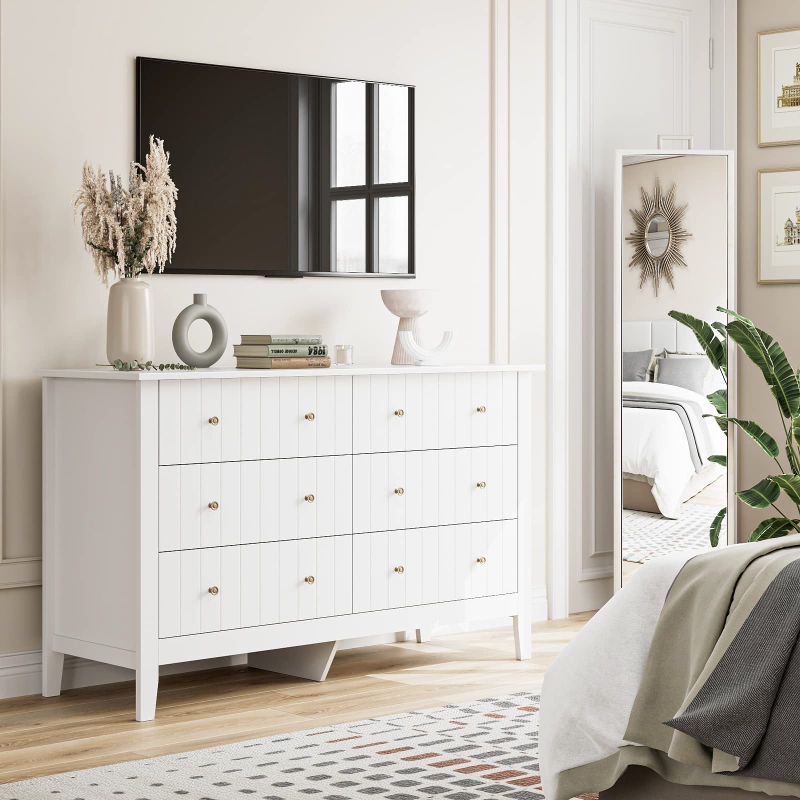 forehill-kommode-wei-6-schubladen-133cm-landhausstil image 7