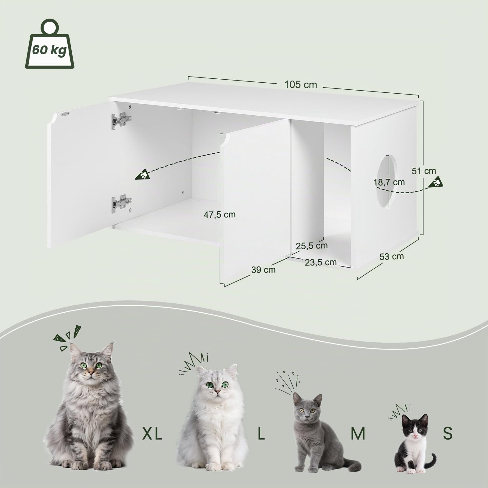 eugad-haustierbedarf-katzenschrank-wei-105x51cm-f-r-katzenklo image 4