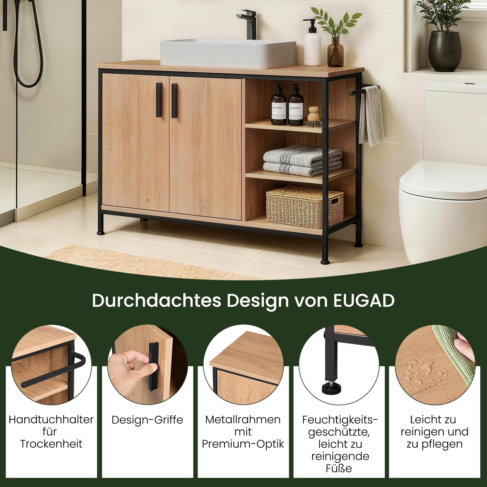 eugad-waschbeckenunterschrank-90x60x30-eiche-mit-schubladen image 6