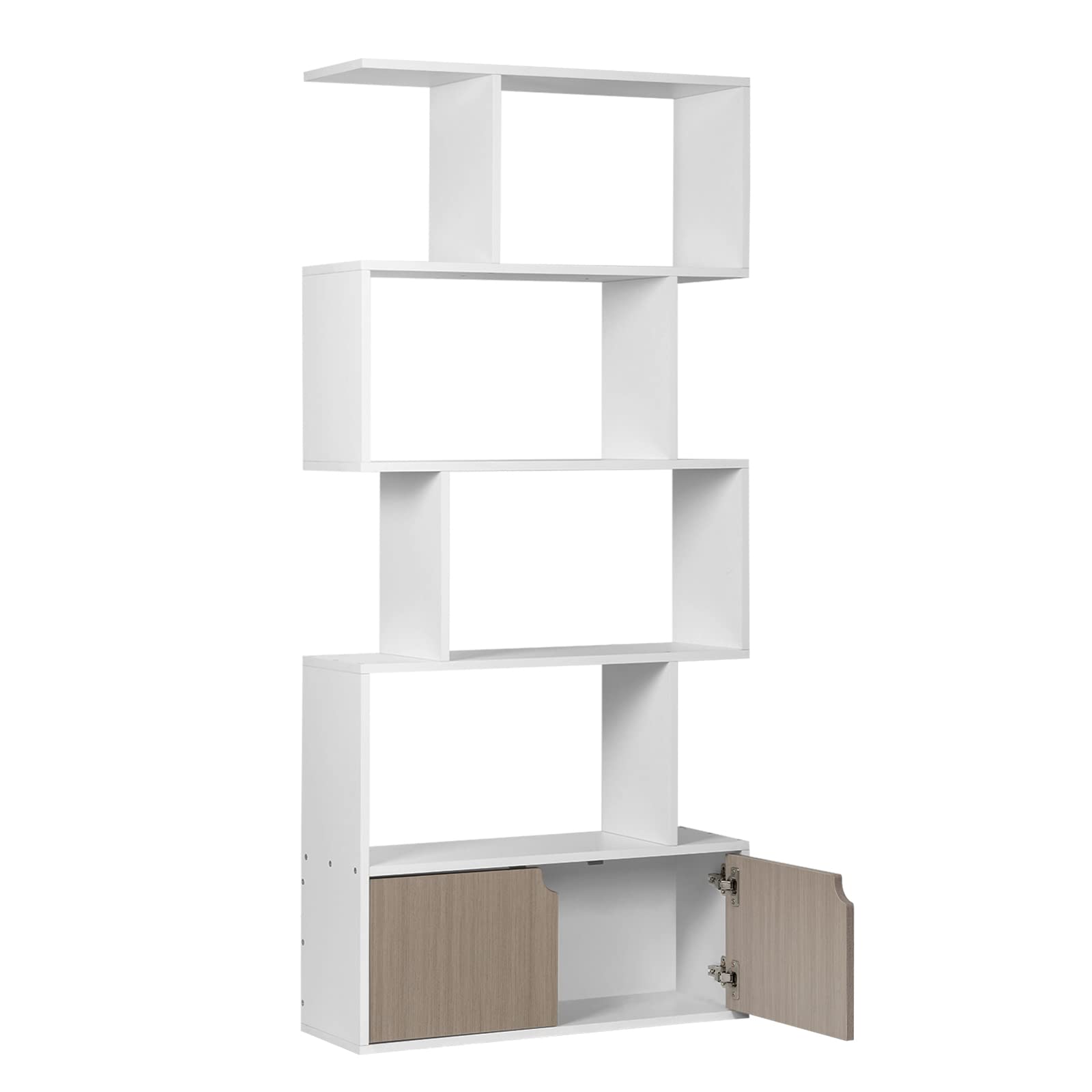 eugad-aufbewahrung-b-cherregal-wei-70x23x150-cm-mit-t-r image 8