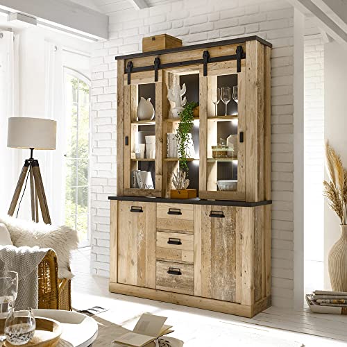 lomadox-esszimmer-buffetschrank-old-style-hell-133-cm-led image 6