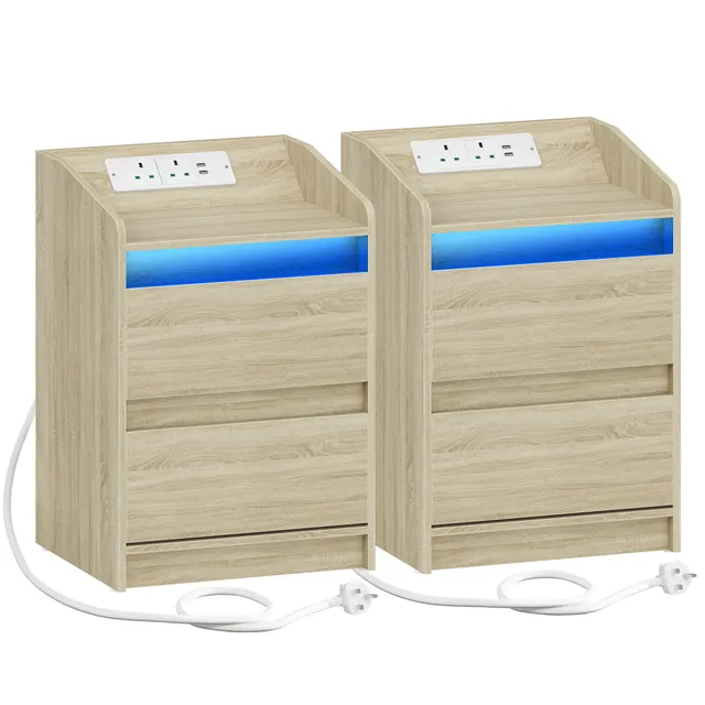 hzuaneri-bedroom-ns30116x-nachttisch-2er-set-eiche-mit-led image 1
