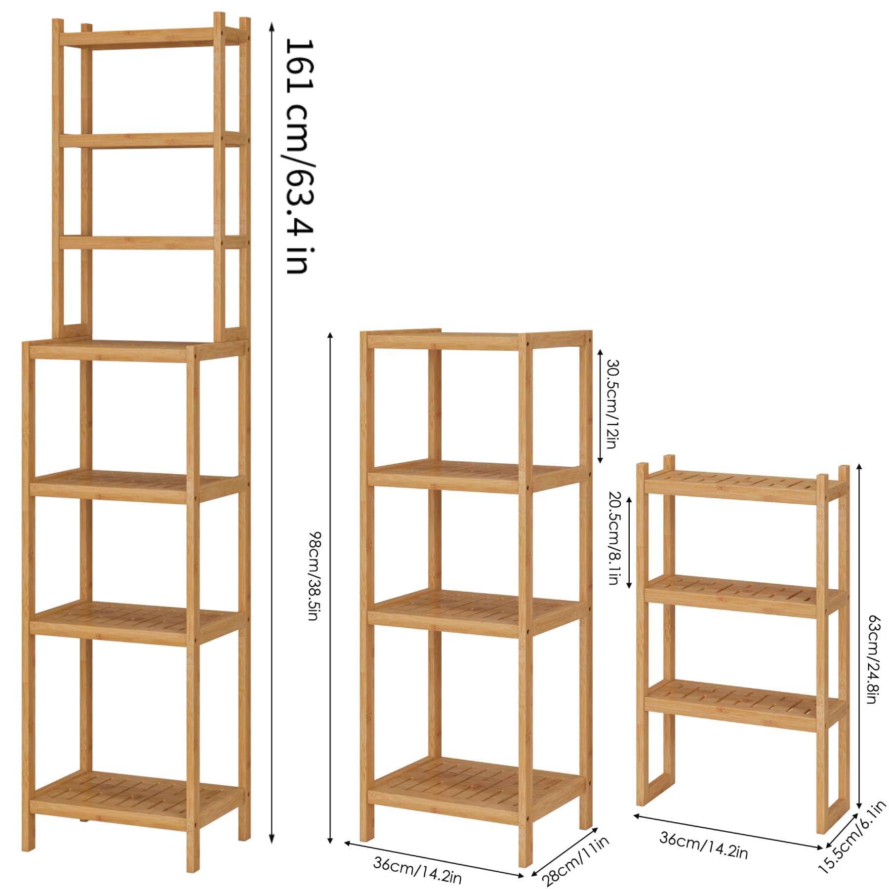 forehill-bathroom-shelf-badregal-bambus-7-ablagen-teilbar-2 image 3