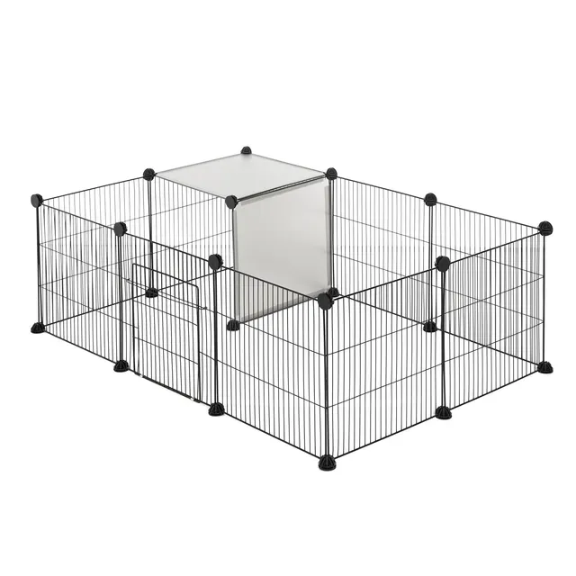 eugad-freigehege-kleintiergehege-grau-20-platten-erweiterbar image 1