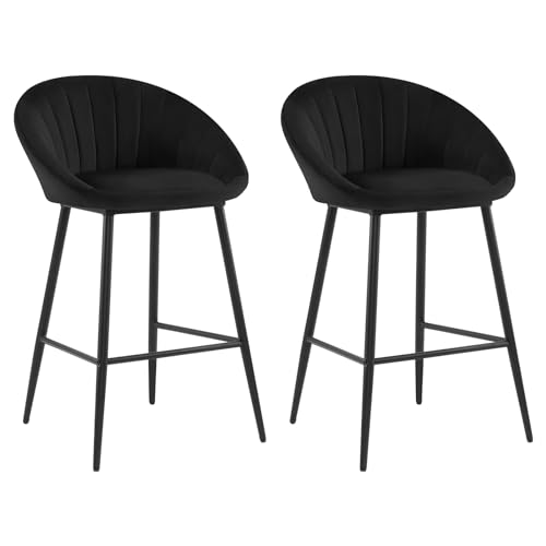 eugad-hocker-barhocker-2er-set-samt-schwarz-65cm image 8