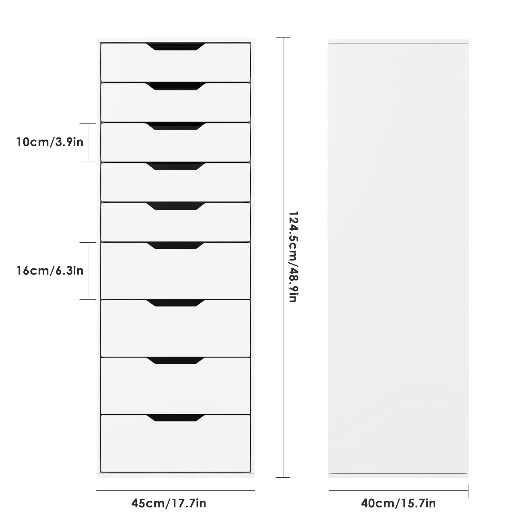 forehill-kommode-wei-9-schubladen-124-cm-schmal-45x40 image 3
