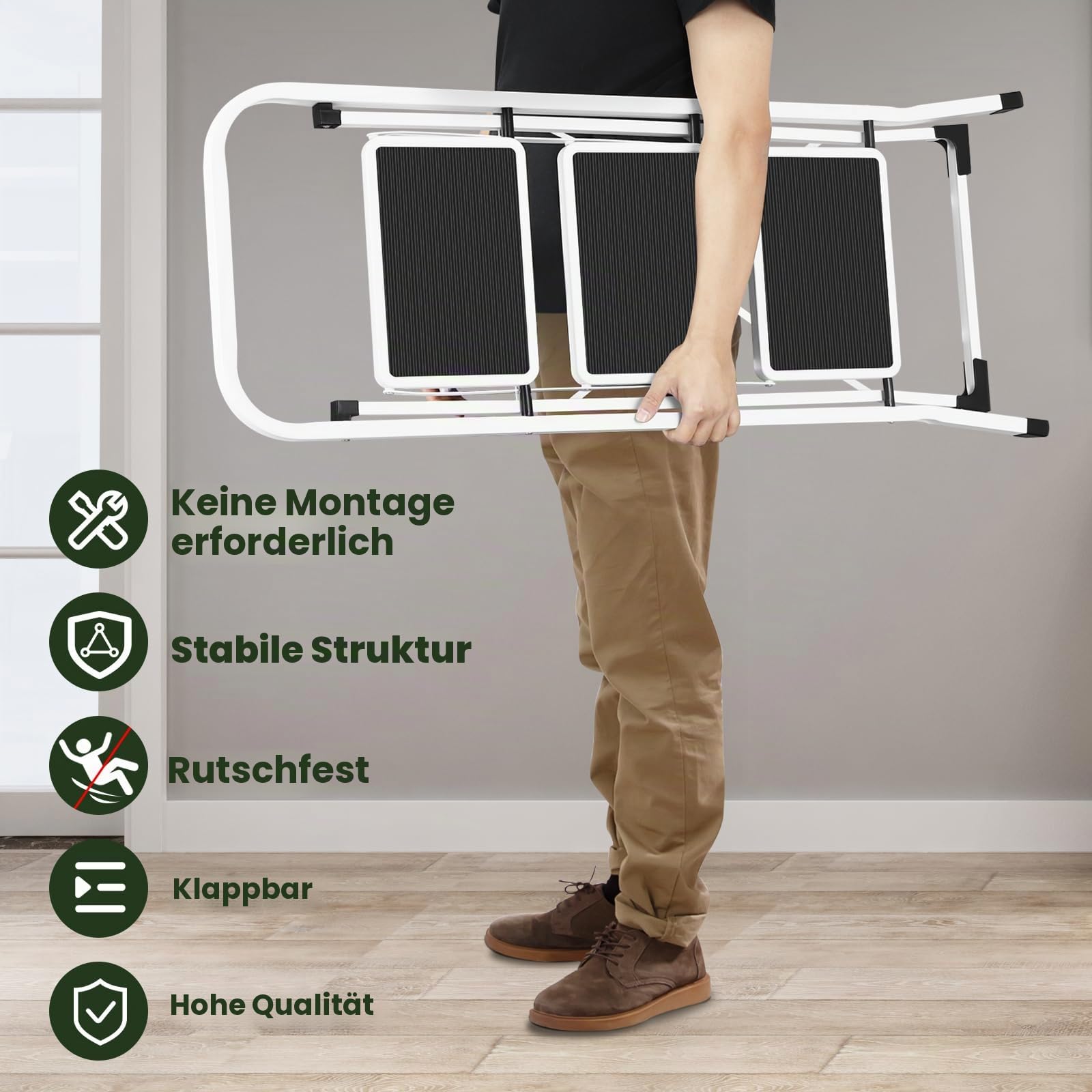 eugad-trittleiter-3-stufen-klappbar-stahl-schwarz-wei-150kg image 8