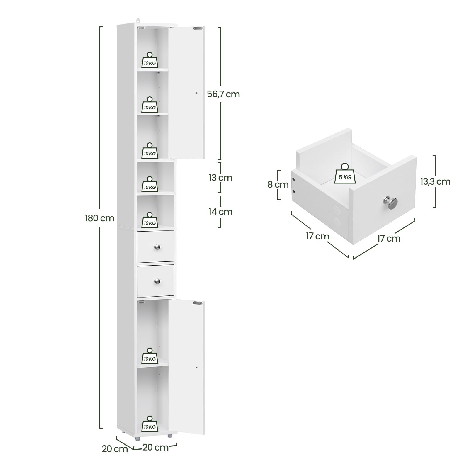 eugad-aufbewahrung-badezimmerschrank-wei-schmal-hoch-20-cm image 3