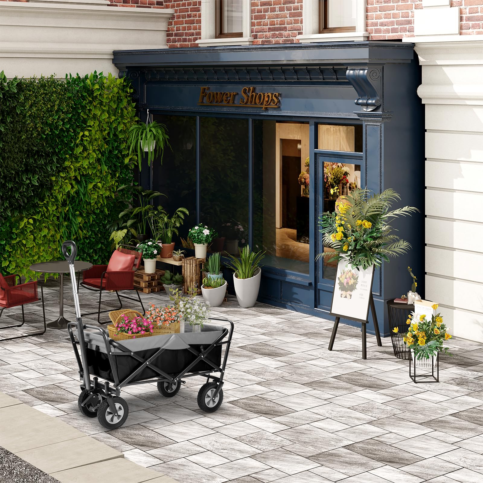 eugad-garten-outdoor-bollerwagen-faltbar-schwarz-grau-200-kg image 8