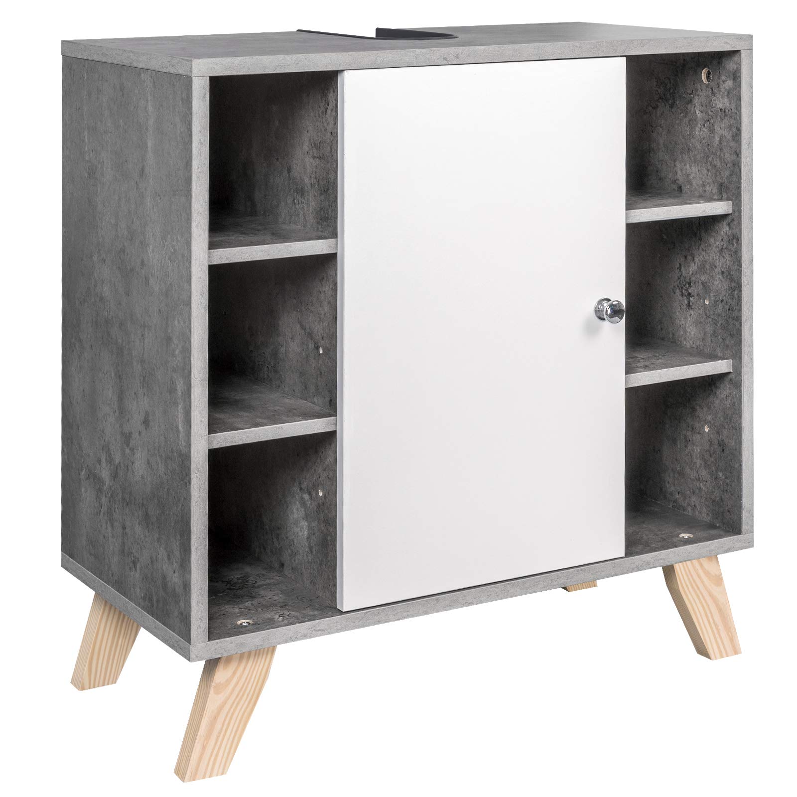 eugad-aufbewahrung-waschbeckenunterschrank-60-cm-anthrazit-wei image 1
