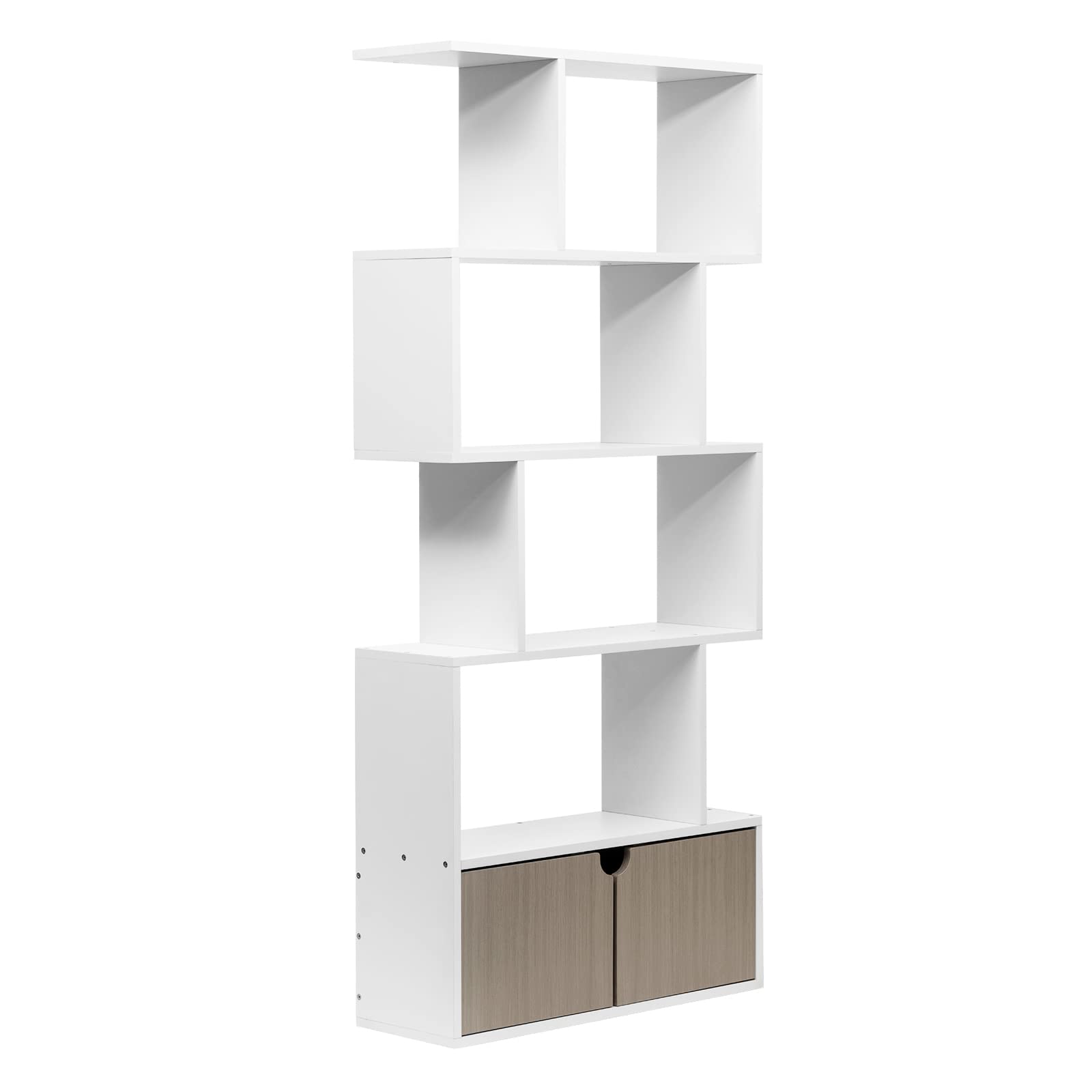 eugad-aufbewahrung-b-cherregal-wei-70x23x150-cm-mit-t-r image 7