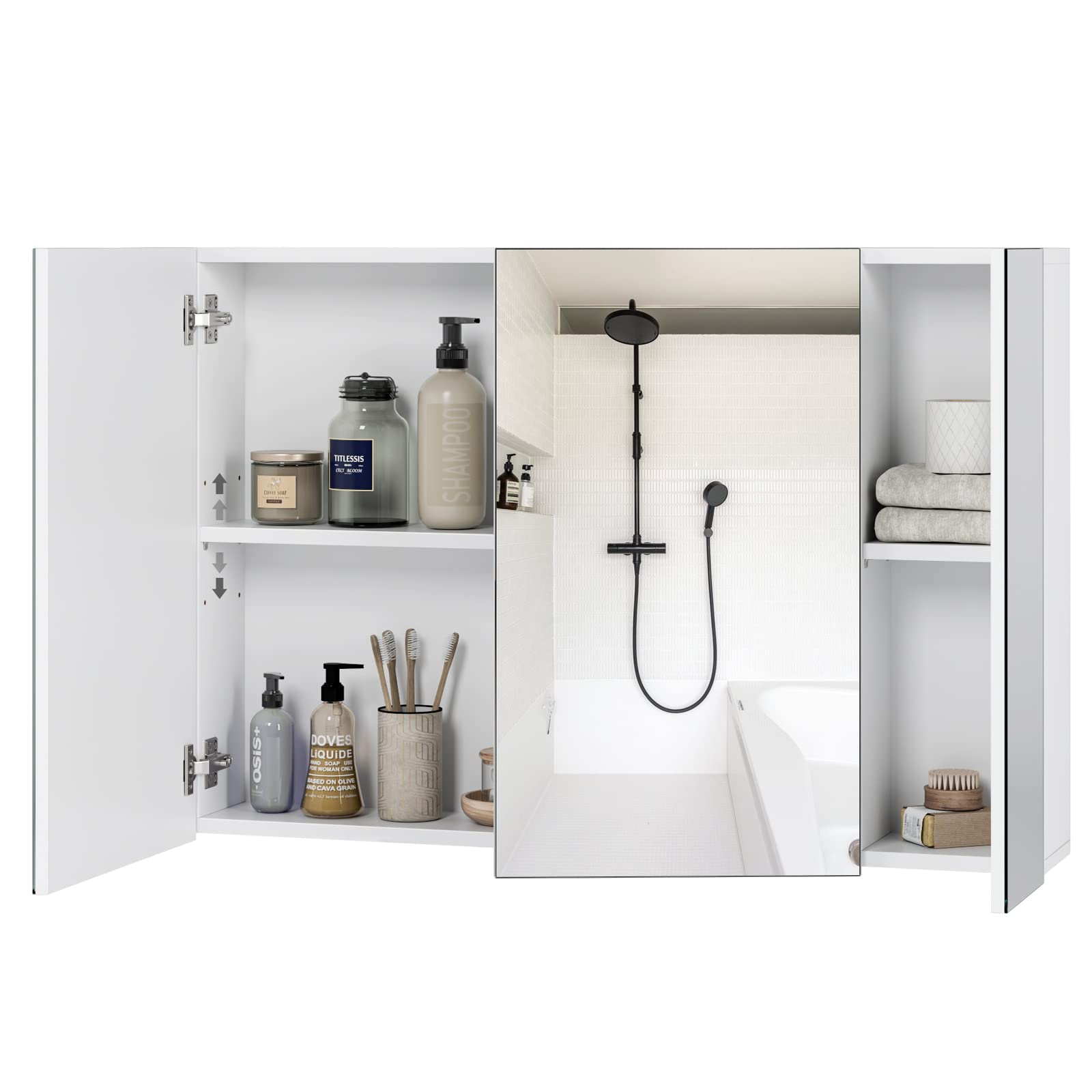 forehill-spiegelschrank-bad-87-5-cm-wei-3-t-ren-verstellbar image 6