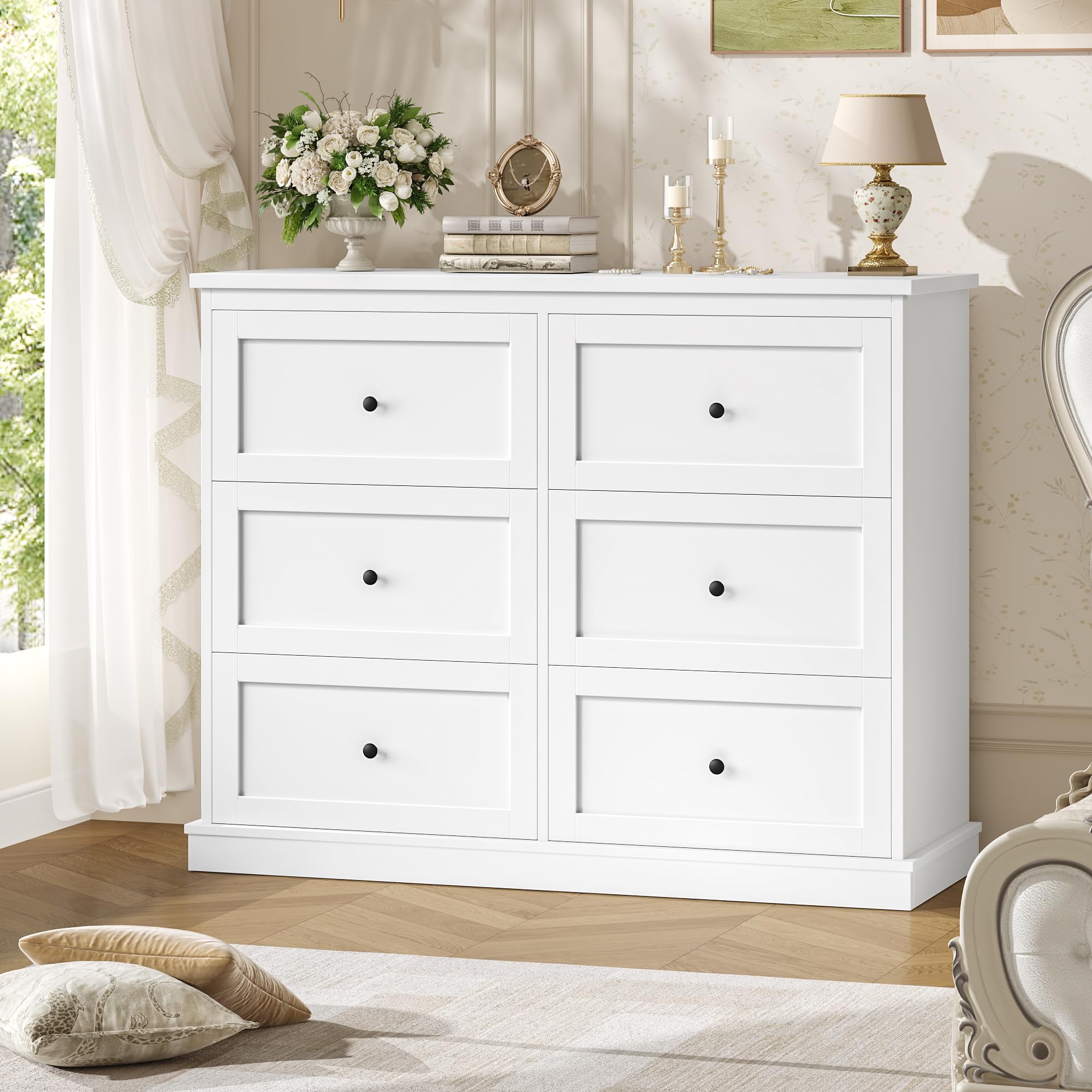 forehill-kommode-wei-6-schubladen-schrank-mdf image 2
