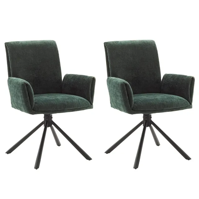 lomadox-esszimmer-armlehnenst-hle-2er-set-olive-drehbar image 1