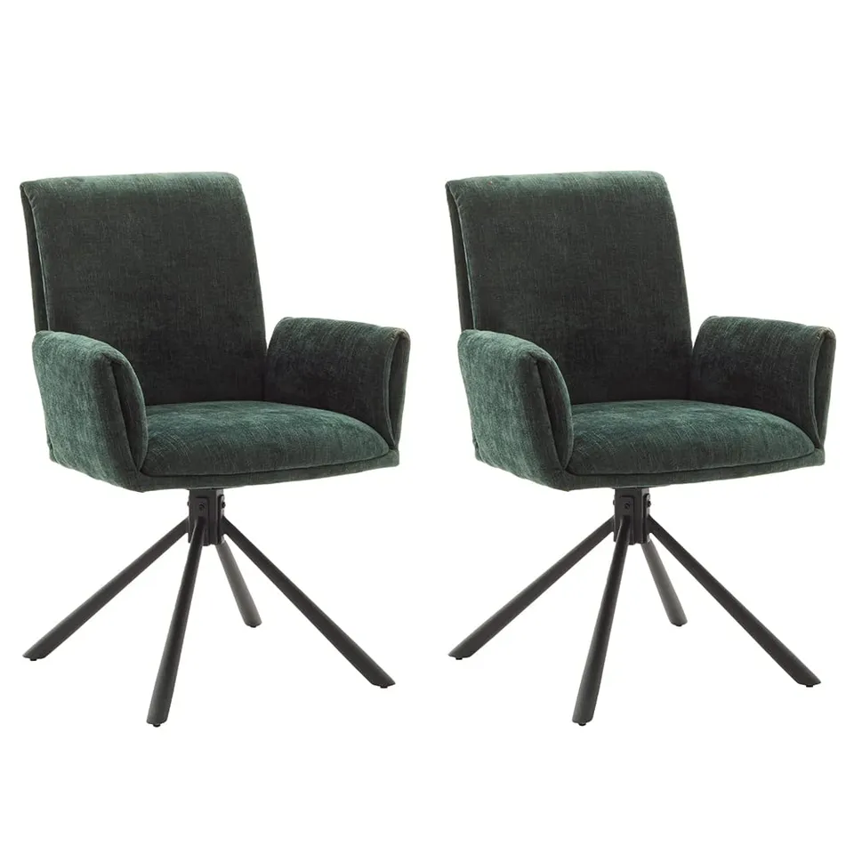 lomadox-esszimmer-armlehnenst-hle-2er-set-olive-drehbar image 1