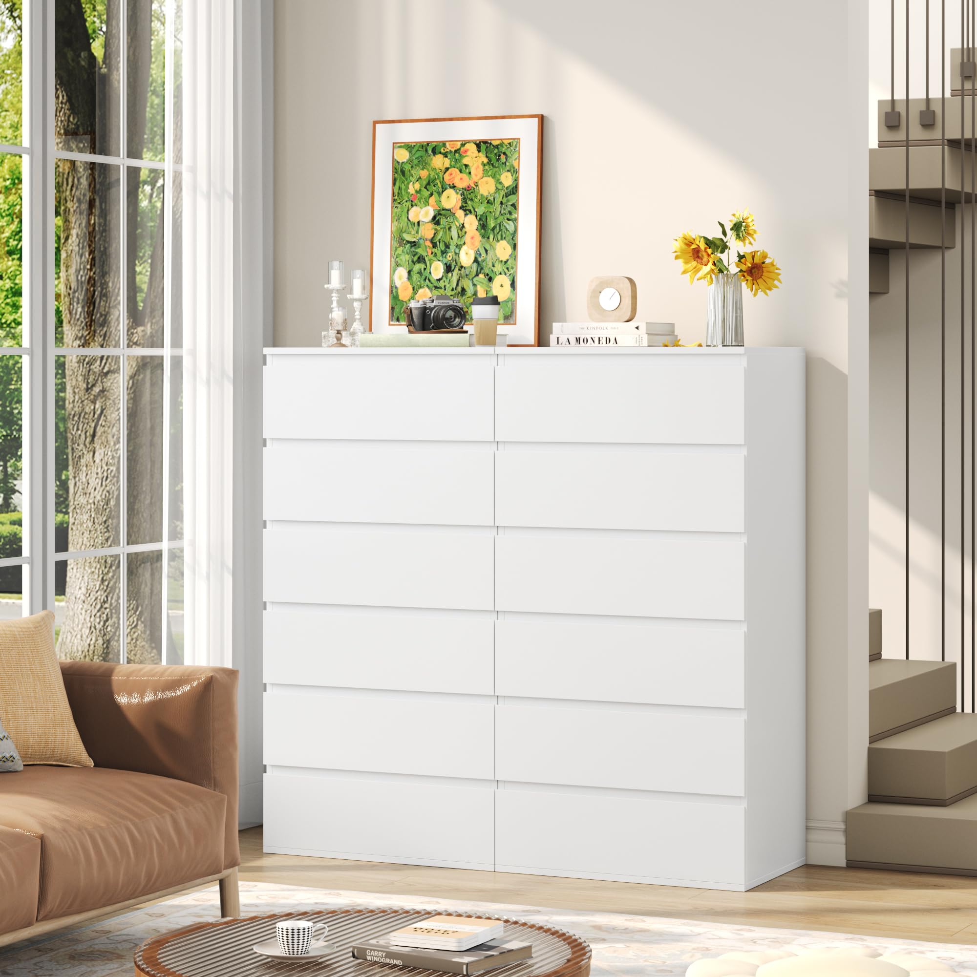 forehill-kommode-wei-6-schubladen-schmal-119-cm-mdf image 2