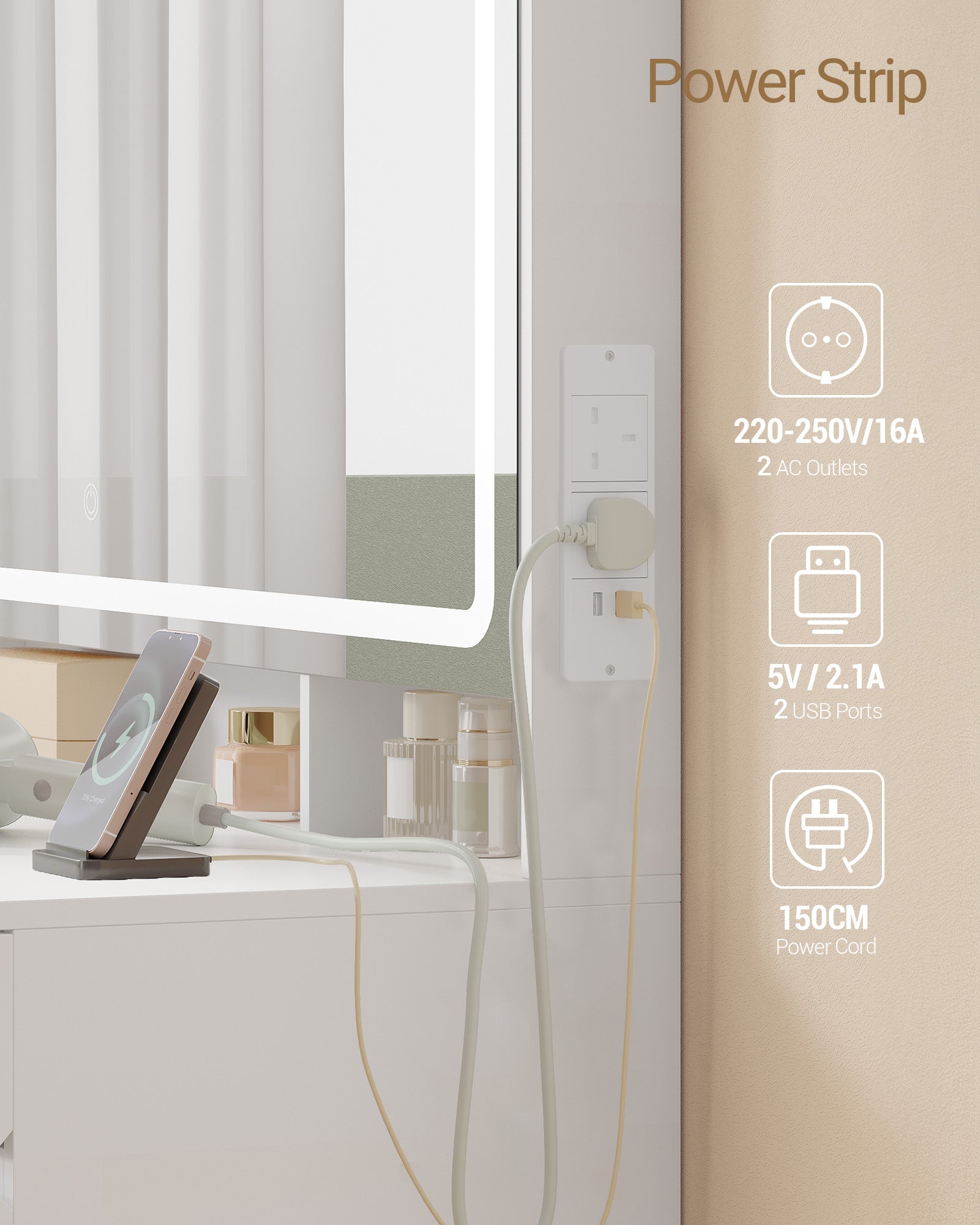 hzuaneri-bedroom-dt43003x-schminktisch-wei-led-11-schubladen image 8