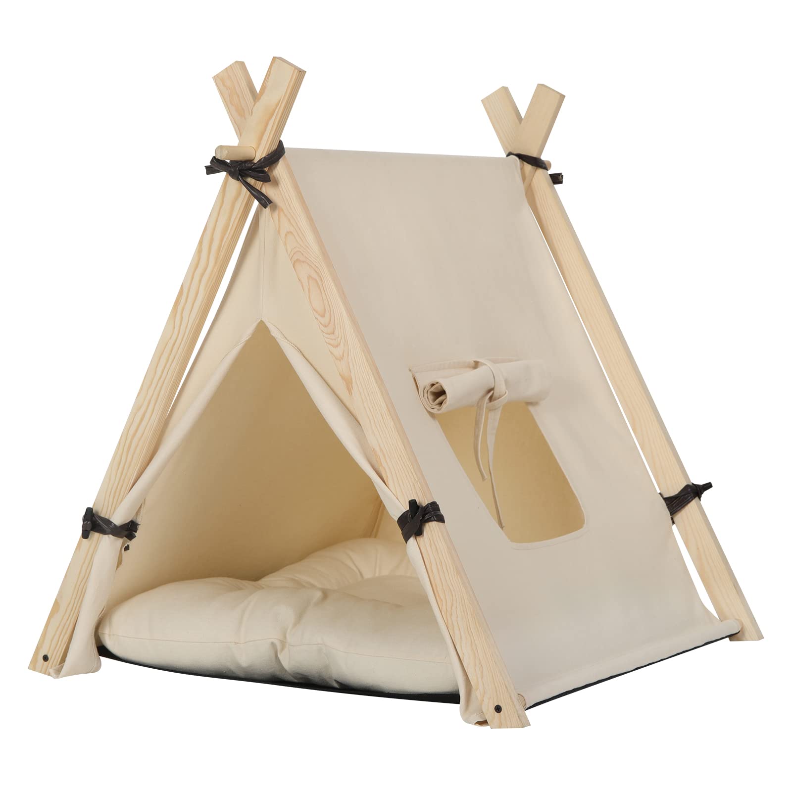 eugad-tipi-zelt-haustierzelt-f-r-katze-hund-45x45x55cm-waschbar image 1