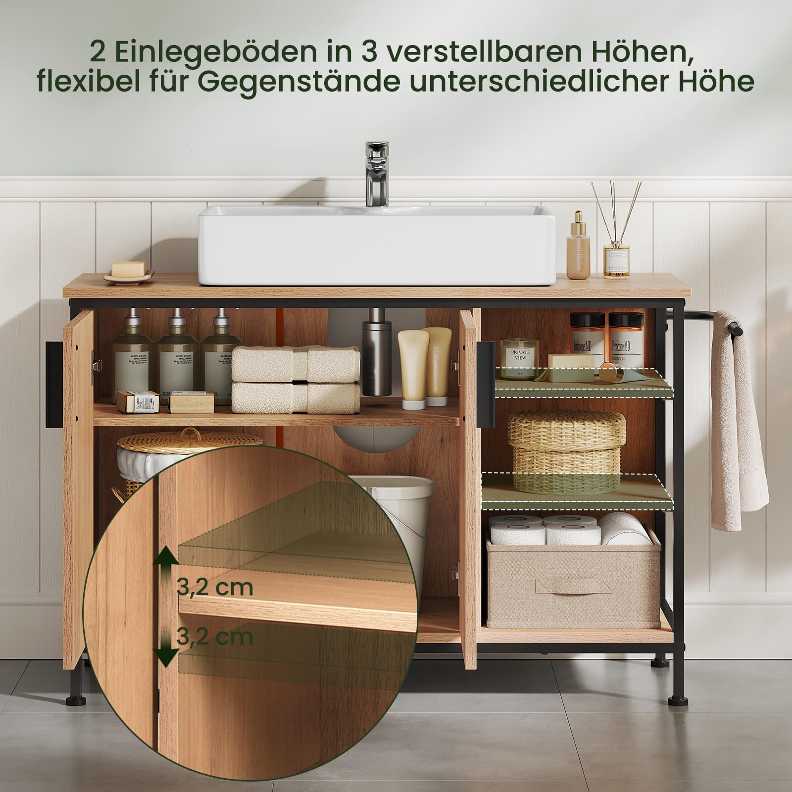 eugad-waschbeckenunterschrank-90x60x30-eiche-mit-schubladen image 4