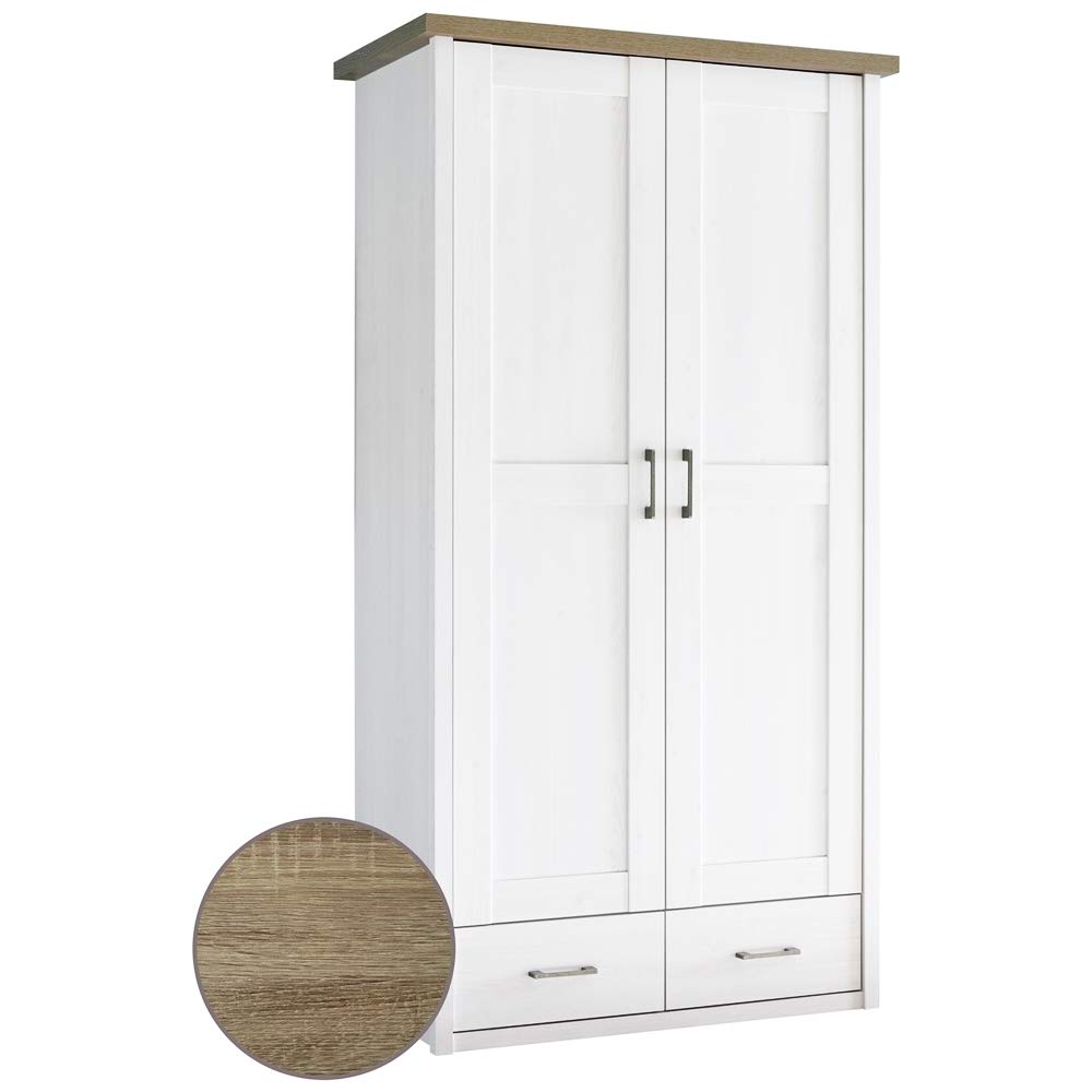 lomadox-lund-78-kleiderschrank-pinie-wei-106-cm-2-t-rig image 3