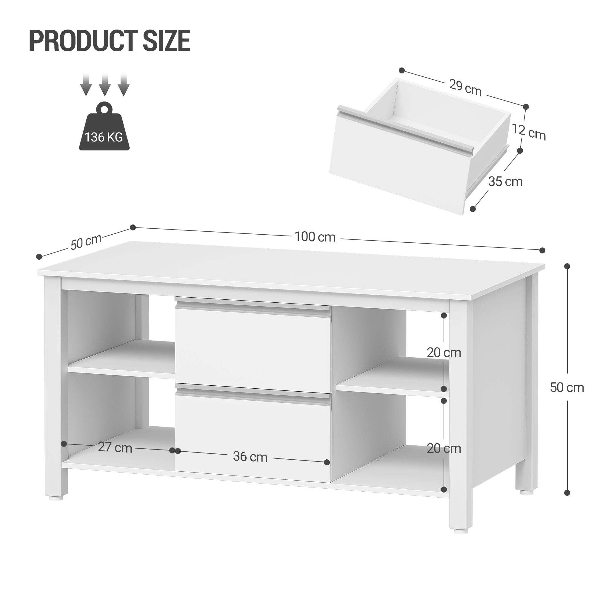 hzuaneri-ct22003w-couchtisch-wei-silber-100cm-2-schubladen image 8